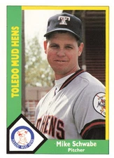 Mike Schwabe 1990 CMC #386 Toledo Mud Hens Baseball