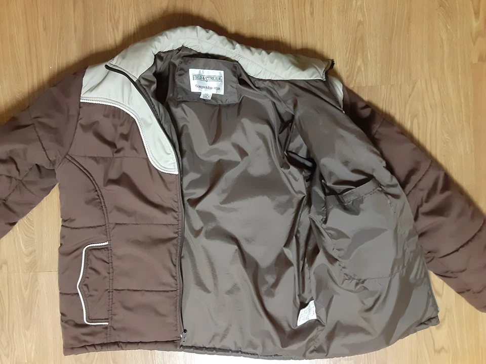 Vintage Field & Stream Western Puffer Jacket  Cowboy Rancher Brown Size Large - Image 4 of 4