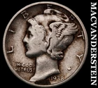 1938 Silver Mercury Dime - Scarce  Better Date  No Reserve  #G9168