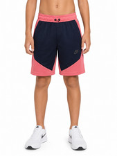NIKE Boys Pink Black Athletic Shorts Size L Drawstring Regular Condition