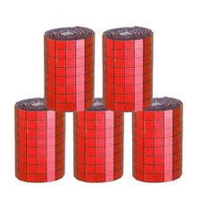 2400 Pcs 5 x 5 mm Square Glass Self-Adhesive Mirror Mosaic Tiles, Red
