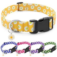 Dog Collars - Cute Flower Collar for Small Dog with Daisies Charms, Pretty Fl...