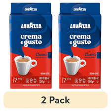2 PACK Lavazza Crema e Gusto Ground Coffee, Medium Roast, Arabica and Robusta.