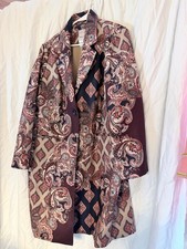 Chico  s Drama Coat Blazer Patched print Paisley size 3 16/18 2 button NWOT