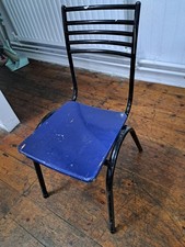 vintage metal stacking chairs