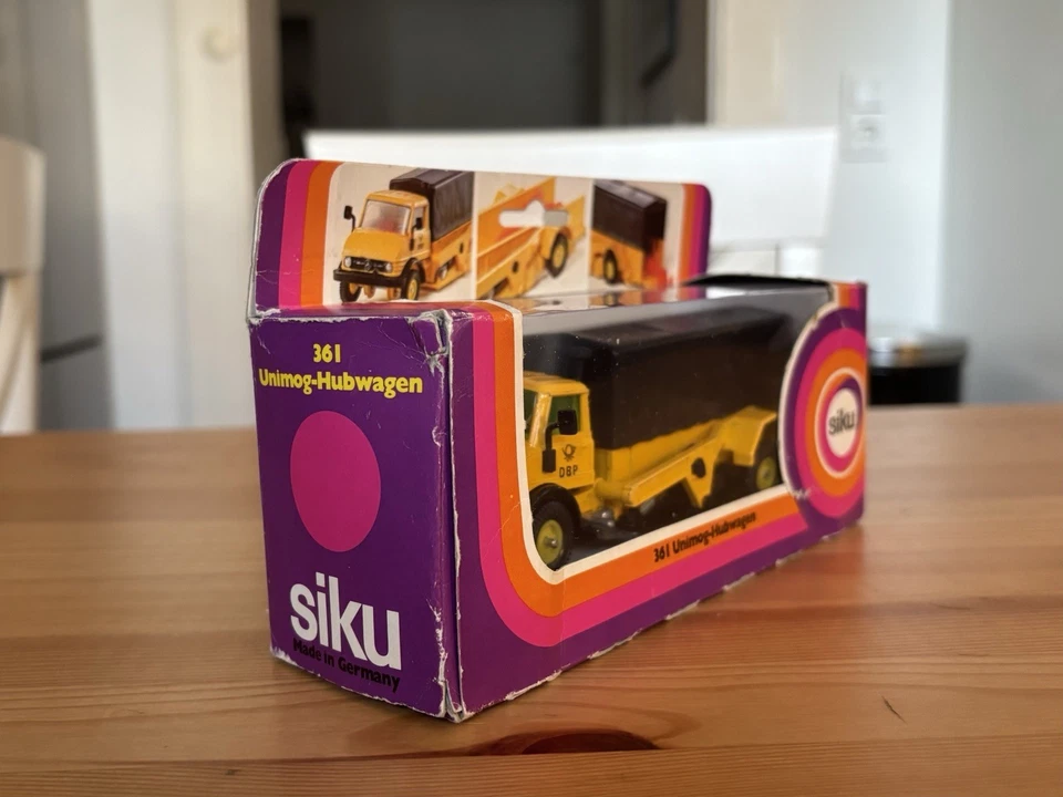 Siku V 361 Mercedes Unimog 406 Post Hubwagen DBP Deutsche Bundespost OVP - Bild 2 von 4