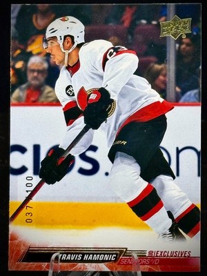 2022-23 Upper Deck Series 2 - Travis Hamonic #376 - UD Exclusives /100