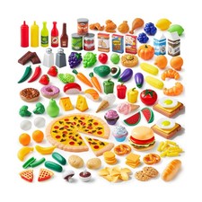 JOYIN Play Food Set 135 Pieces Play Kitchen Set for Market Educatio... Fast Ship