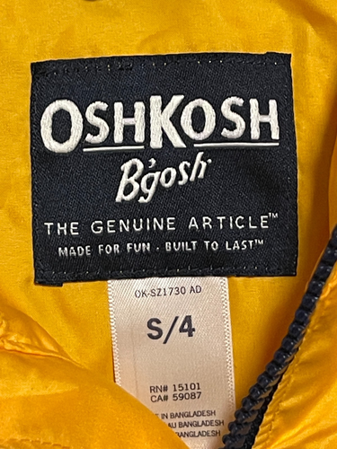 OshKosh Boys Big Lightweight Water-Resistant Jacket (Boy's Size 4) Rain Coat NWT - Picture 7 of 8
