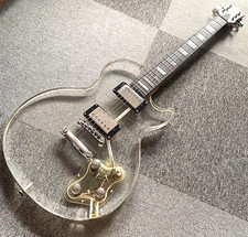 JUNO Les Paul Acrylic Clear Lucite Transparent Crystal Vintage Rare Guitar Japan