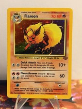 Pokémon TCG Vintage FLAREON Jungle 03/64 Holo Rare 1999 - MP/HP