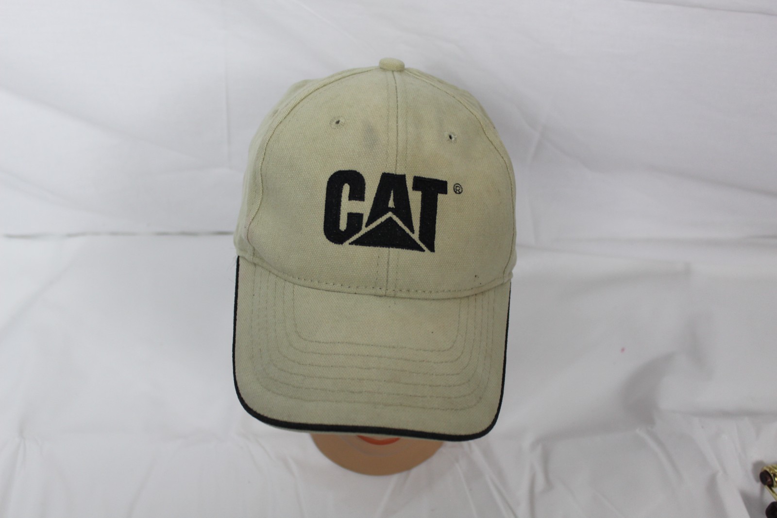 CAT Beige Hat Ball Cap Adjustable - image 2