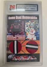 Basketball Michael Jordan 1 Of 1/ Game Used Dual Jersey Authentic NSA Cut🔥🔥🔥