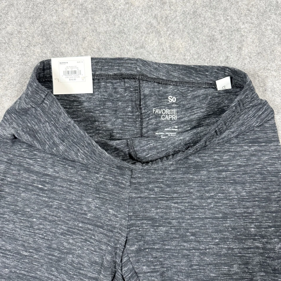 Pantalones Legging SO Favorite Capri Juvenil/Niña Talla L (14) (Real 25x17) Gris Oscuro Foto 2 de 4
