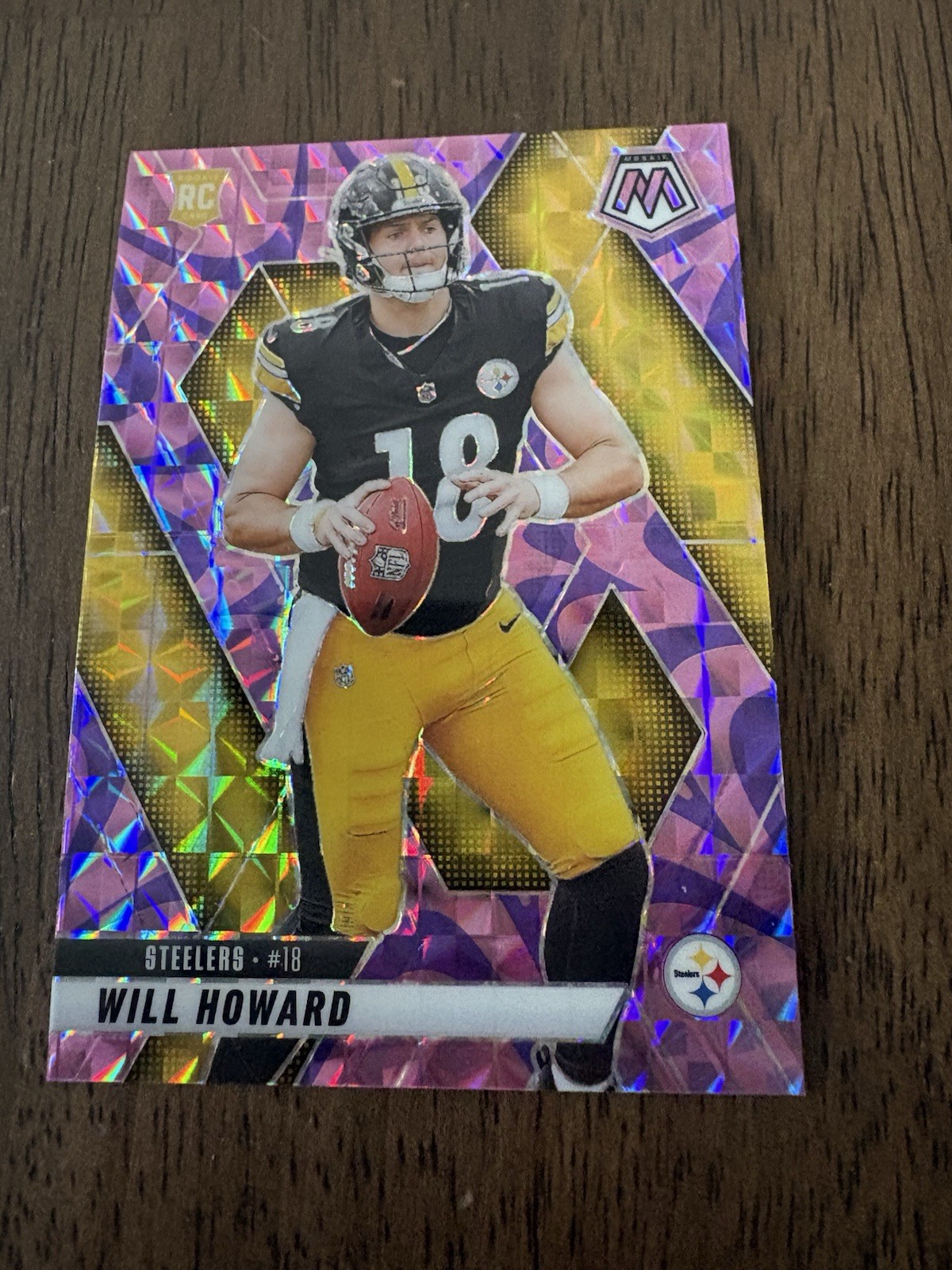 2025 Panini Mosaic Prizm Will Howard # 318 Purple Reactive RC