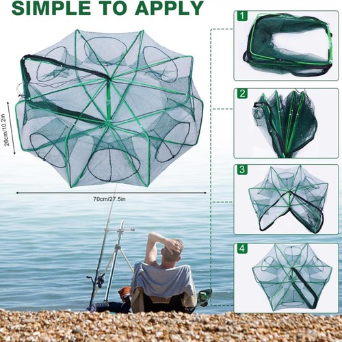 The Tape Foldable Fishing Trap, Auto-Foldable Strengthened Fishing Trap Net, Fo - Picture 1 of 7