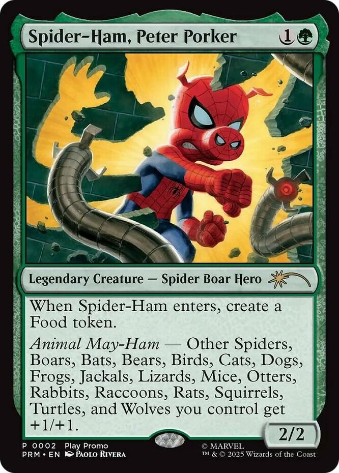[1x] Spider-Ham, Peter-Porker - Foil - Play Promo Near Mint, English Misc Promos