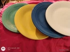 Fiestaware Dinner Plates, 4 Mixed Colors, 10.5"
