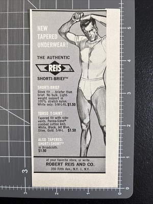 1965 Print Ad The Authentic REIS Shorti-Brief New Tapered Underwear NY, NY