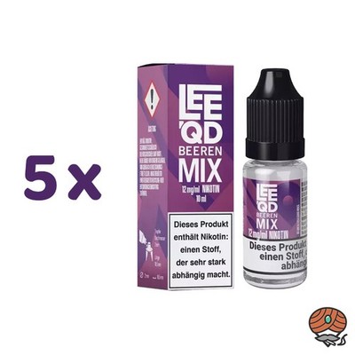 LEEQD Beeren Mix 12mg/ml Nikotin, Liquid 5x 10ml