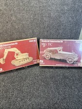 Excavator and MG TC~Woodcraft construction kits 3d Puzzles