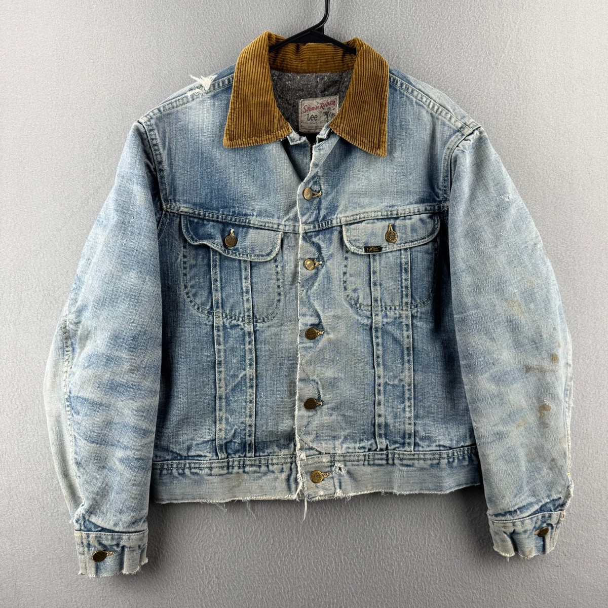 Vintage Lee Storm Rider Jacket Mens M 21.5x23 Blanket Lined 101-JL