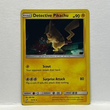 Pokemon Detective Pikachu Holo 2019 raro base 10/18 inglese