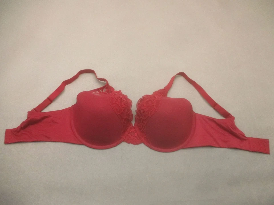 Sutiã Demi 36D Bali Feminino Vermelho Forrado Underwired Fecho Traseiro Opaco 10U - Imagem 3 de 4