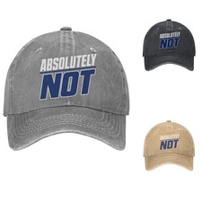 Absolutely Not Dad Hat Bold Stacked Text Adju...