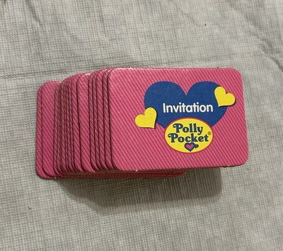 Polly Pocket Party Board Game Replacement Parts Pieces All 16 Invitation Cards