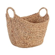 Better Homes  Gardens XL Water Hyacinth Woven Storage Basket Natural Boat Bin