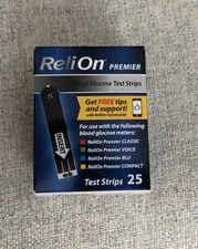25 ReliOn Premier Blood Glucose Test Strips EXP 01/2027+  ,  SHIP FREE