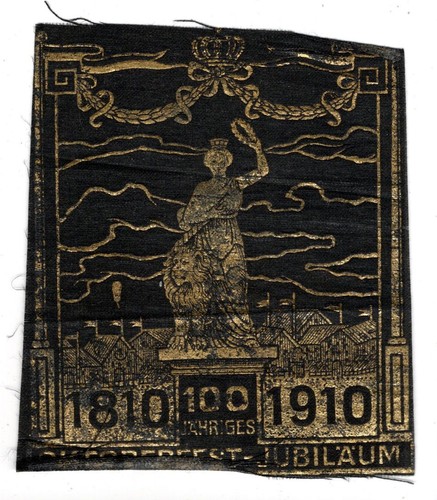 Bayern 1910 GOLD FABRIC CARTOON 100 YEARS OKTOBERFEST RARE!! (CA9997