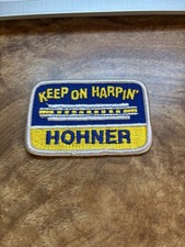 Hohner Harmonica Iron On Patch Vtg Rare 80s 90s Keep Harpin