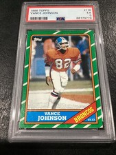 1986 Topps #116 Vance Johnson RC Rookie Denver Broncos #116 PSA 5 Card Arizona