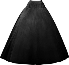 A-Line Hoopless Petticoat Crinoline 4 Layers Underskirt Slips for Wedding Dress
