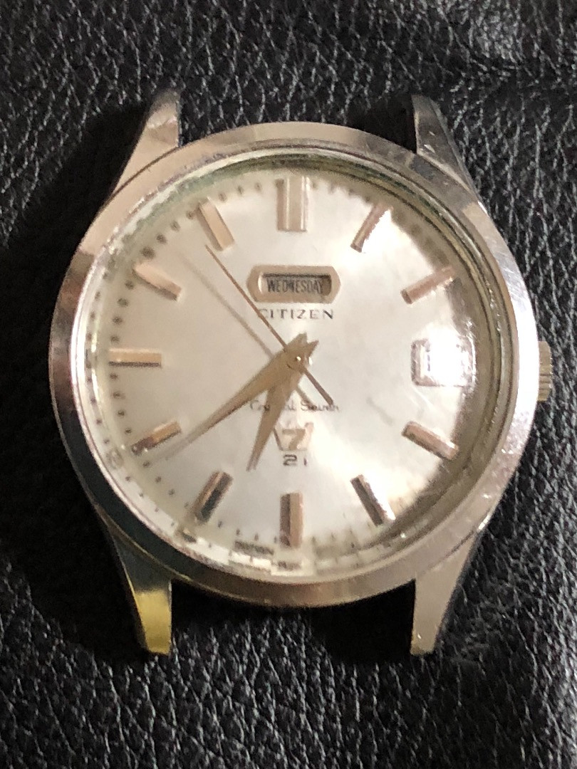 Citizen Crystal Seven Analog Automatic Men Antique Winding 21