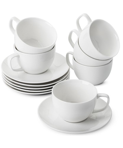 BTaT- Tea Cups, Tea Cups and Saucers Set of 6, Tea Set, Floral Tea Cups (7oz)...
