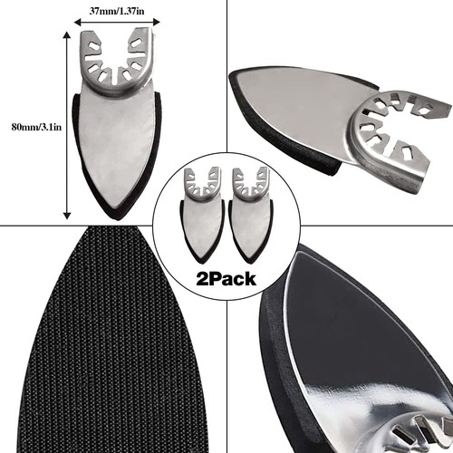 Versátil kit de lijado de herramientas oscilantes: 100 papeles de lija surtidos incluidos - Imagen 8 de 10