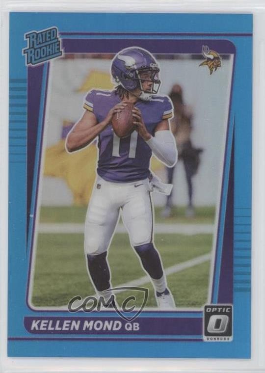 2021 Panini Donruss Optic Rated Aqua Prizm /299 Kellen Mond #221 Rookie RC o8g