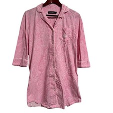 Lauren Ralph Lauren Pink Paisley Cotton Sleep Shirt Nightshirt XS