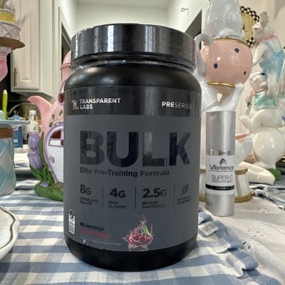 Transparent Labs Bulk Black Pre Workout - Sugar Free Preworkout - Black Cherry