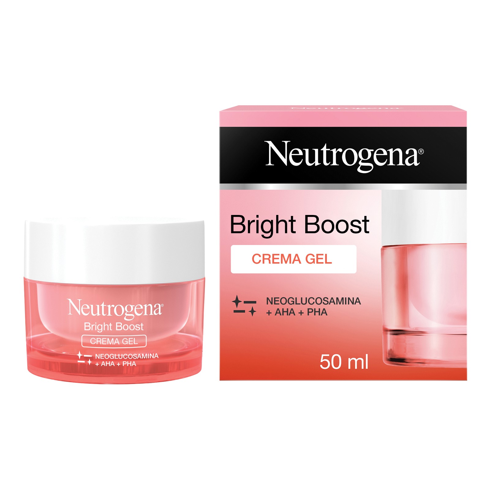 Crema Gel Illuminante Neutrogena Bright Boost 50ml con Neoglucosamina
