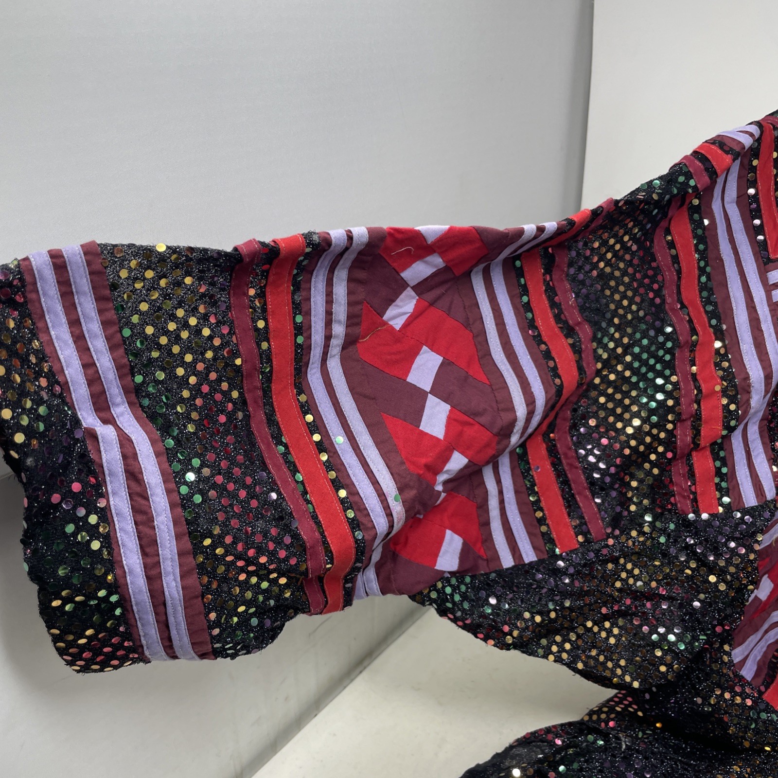 Handmade Iridescent Sequined Patchwork Pullover T… - image 10