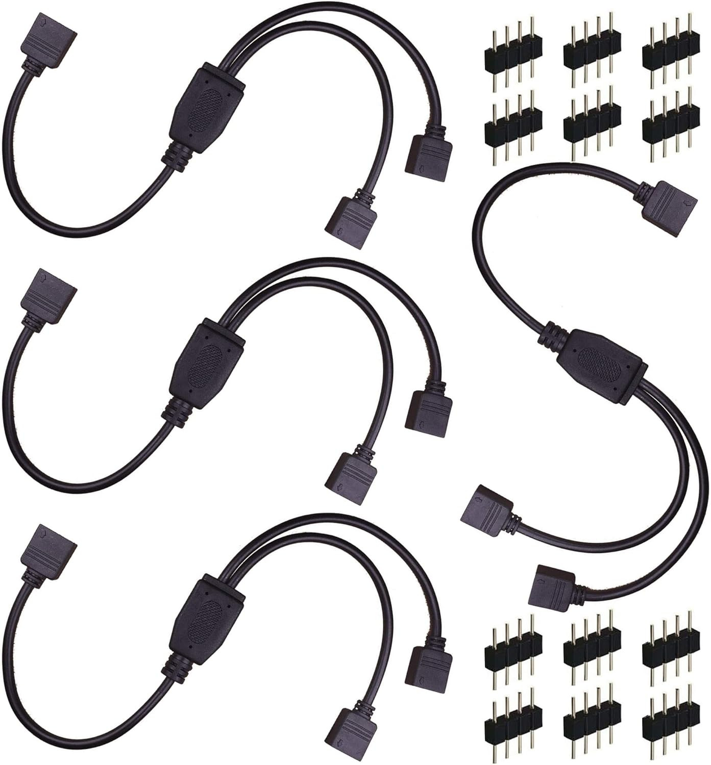 Kit 4 Cavi Sdoppiatori LED RGB 4 Pin 30cm - Design e Funzionalità