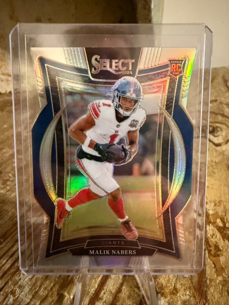 Malik Nabers Panini Select #29 Silver Die Cut