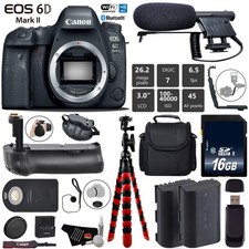 Canon EOS 6D Mark II DSLR Camera Body Only  Professional Battery Grip 