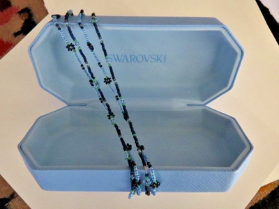 Swarovski Glasses Case Hard Calmshell Swan Blue Sunglasses  display picture 1