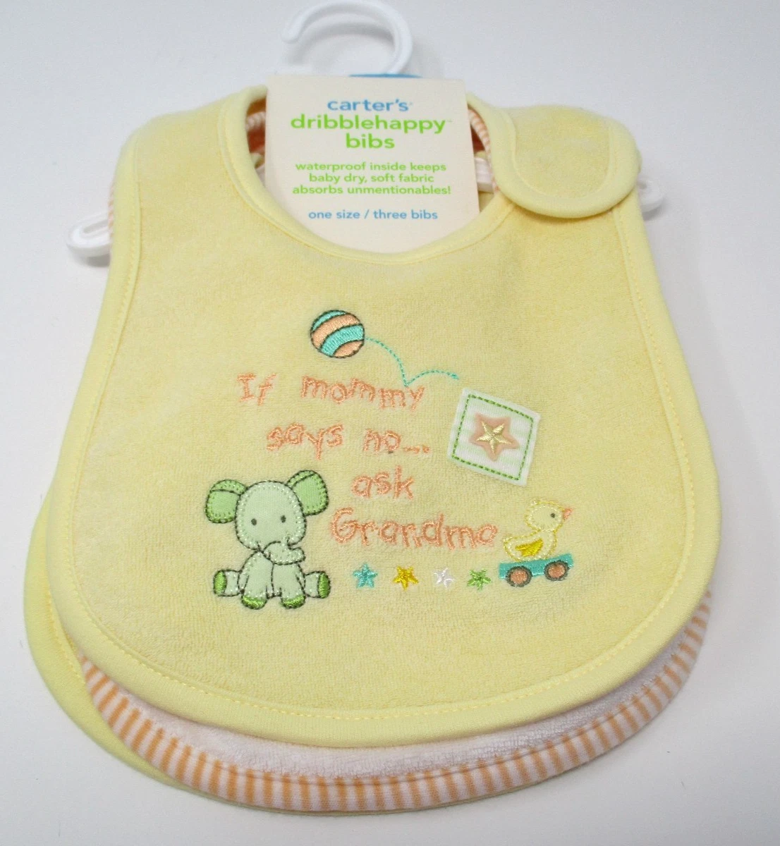 Vintage 2005 Carter's Infant Bibs Set of Three NEW
Opens in a new window or tab