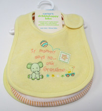 Vintage 2005 Carter's Infant Bibs Set of Three NEW